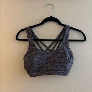 Lululemon Gray striped Women's Sports Bra